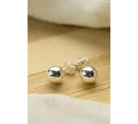 The Colourful Aura 6Mm Pure Silver Round Ball Dot Geometric Studs Earrings Silver One Size