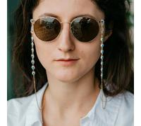 The Colourful Aura 70 Cm Evil Eye Protection Summer Turkish Reading Eyeglass Chain Lanyard In Gold Gold One Size