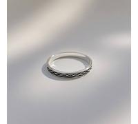 The Colourful Aura Women's 925 Silver Band Boho Slim Black Thumb Midi Band Toe Ring