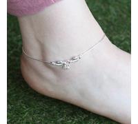 The Colourful Aura 925 Silver Cowrie Shell Indian Payal Anklet Silver One Size
