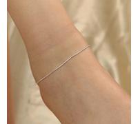 The Colourful Aura 925 Silver Thin Rope Plain Chain Slim Payal Anklet The Colourful Aura Silver One Size