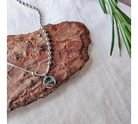 The Colourful Aura 925 Sterling Silver Lucky Charm Minimalist Dainty Dangle Choker Necklace Silver One Size