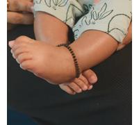 The Colourful Aura Adjustable Black Golden Beads Indian New Born Kids Nazaria Daily Bracelet Black One Size