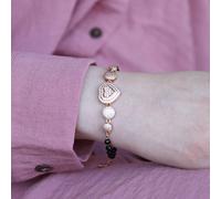 The Colourful Aura Women's Adjustable Heart Love Rose Fold bracelet in Gold | Size: 7 The Colourful Aura Gold 7