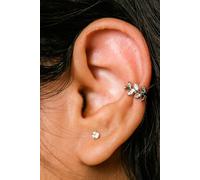 The Colourful Aura Women's Adjustable No Piercing Leaf Wire Ear Wrap Cuff Band in Silver The Colourful Aura Silver One Size