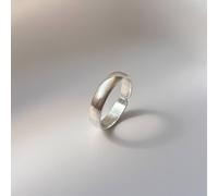 The Colourful Aura Adjustable Plain Pure Silver Slim Unisex Stacking Band Cuff Ring Silver