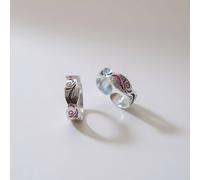 The Colourful Aura Adjustable Pure Silver Colourful Band Bohemian Midi Band Dainty Toe Ring Silver