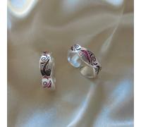 The Colourful Aura Adjustable Pure Silver Colourful Band Bohemian Midi Band Dainty Toe Ring Silver One Size