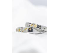 Adjustable Silver Couple Sun Star Promise Ring Set The Colourful Aura Silver One Size