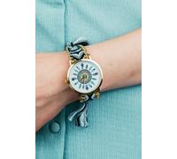 The Colourful Aura Black Boho Mandala Art Bohemian Jute Knitted Strap Bracelet Wrist Watch Black One Size