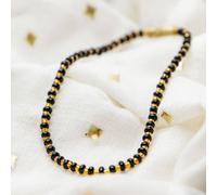 The Colourful Aura Black Golden Mangalsutra Tiny Black Bead Everyday Kids Nazaria Bracelet Black