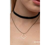 The Colourful Aura Black Lace Square Gothic Victorian Vintage Emo Choker Layered Necklace Black One Size