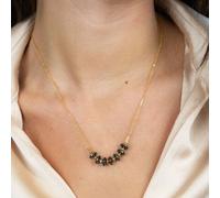 The Colourful Aura Black Round Disc Pearl Simple Long Elegant Pendant Necklace Black One Size