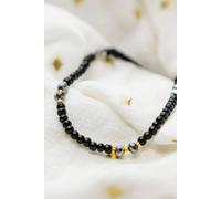 The Colourful Aura Black Silver Beaded Indian Nazar Magalsutra Everyday Bracelet Silver