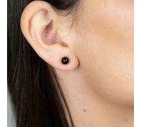 The Colourful Aura Black Small Round Ball Studs Dot Earrings