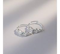 The Colourful Aura Blue Evil Eye Pure Silver Indian Bichiya Slim Toe Ring Silver