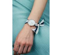 The Colourful Aura Blue Star Splash Print Changeable Fabric Strap Boho Wristwatch Blue One Size