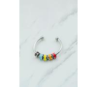 The Colourful Aura Colourful Enamel Beaded Rotatable Fidget Spinner Chain Ring The Colourful Aura Multicolor One Size