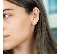 The Colourful Aura Colourful Small Stone Studs Dot Earrings In Light Blue Light Blue