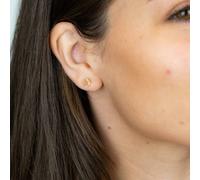 The Colourful Aura Colourful Small Stone Studs Dot Earrings In Peach Peach One Size