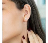 The Colourful Aura Women's Colourful Small Stone Studs Dot Earrings in Pink The Colourful Aura Pink One Size
