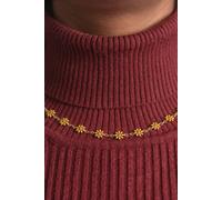 The Colourful Aura Colourful White Flower Charm Indie Boho Daisy Choker Summer Adjustable Necklace In Yellow Yellow