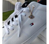 The Colourful Aura Evil Eye Zircon Dangle Shoe Lace Charm Sneaker Accessories Skate Charm in Gold The Colourful Aura Gold One Size