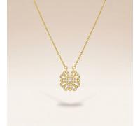 Four Heart Crystal Flower Magnet Foldable Pendant Necklace The Colourful Aura Gold One Size