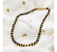 The Colourful Aura Girl's Black Golden Mangalsutra Tiny Black Bead Everyday Kids Nazaria Bracelet | Size: 5 inches The Colourful Aura Black 5 inches