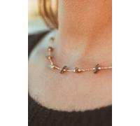 The Colourful Aura Gold Crystal Quartz Healing Dainty Colourful Citrine Choker Necklace In Green Green One Size