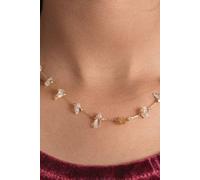 The Colourful Aura Gold Crystal Quartz Healing Dainty Colourful Citrine Choker Necklace In White White One Size