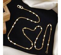 The Colourful Aura Gold Plated Heart Disc Chain Necklace Gold 18 inches