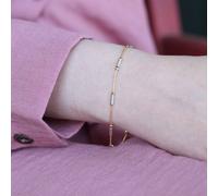 The Colourful Aura Gold Plated Silver Thread Minimalistic Bracelet Silver 8
