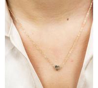 The Colourful Aura Gold Silver Dainty Crescent Tiny Small Heart Pendant Necklace Gold One Size