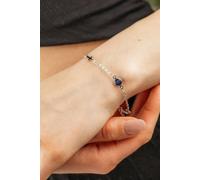 The Colourful Aura Gold & Silver Evil Eye Cross Christian Charm Protection Bracelet | Size: 7.5"