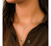 The Colourful Aura Gold Silver Heart Drop Circle Love Y Shape Lariat Necklace Silver One Size