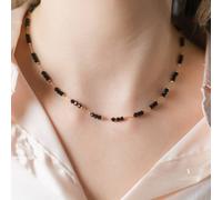 The Colourful Aura Handmade Black Crystal Beaded Indian Asian Nazar Mangalsutra Choker Necklace In Gold Gold 18 inches