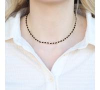 The Colourful Aura Handmade Black Gold Crystal Beaded Indian Asian Nazar Mangalsutra Necklace Black One Size