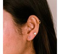 The Colourful Aura Heart Wire Handmade Love Stick Stud Earrings In Gold Gold