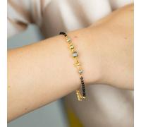 The Colourful Aura Indian Nazaria Five White Ball Mangalsutra Beaded Bracelet In Gold Gold One Size