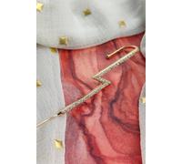 The Colourful Aura Lightning Zircon Ear Climber Wrap Crawler Earring In Gold Gold One Size