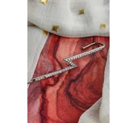 The Colourful Aura Lightning Zircon Ear Climber Wrap Crawler Earring In Silver Silver One Size