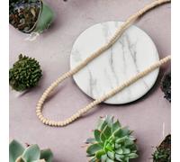 The Colourful Aura Lightweight Tulsi Beaded Japa Mala Prayer Indian Religious Necklace In Light Beige Light Beige One Size