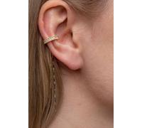 The Colourful Aura Women's Long C Shape Non Piercing Cartilage Climber Ear Cuffs in Gold The Colourful Aura Gold One Size