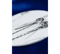 The Colourful Aura Women's Long C Shape Non Piercing Cartilage Climber Ear Cuffs in Silver The Colourful Aura Silver One Size