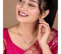The Colourful Aura Micro Delicate Floral Dokiya Mangalsutra Necklace- Everyday Elegance In Gold Gold 18 inches