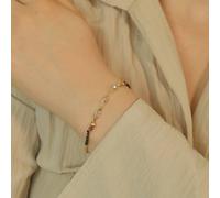 Minimalistic Black Beaded Stone Slim Mangalsutra bracelet The Colourful Aura Black 8 inches