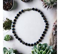 The Colourful Aura Women's Mutlicolour Gold Crystal Beaded Sparkle minmalist Elegant Bracelet in Black The Colourful Aura Black One Size