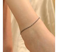 The Colourful Aura Oxidized Silver Plated Twisted Braid Chain Indian Asian Payal Anklet Silver
