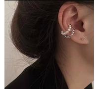 The Colourful Aura Women's Pearl Ear Cuff Climber Earring in Silver The Colourful Aura Silver One Size